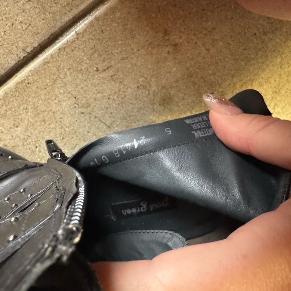 Paul Green SoHo Studded Leather Moto Ankle Boots - Picture 3 of 9